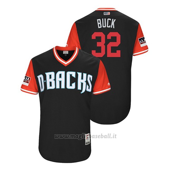 Maglia Baseball Uomo Arizona Diamondbacks Clay Buchholz 2018 Llws Players Weekend Buck Nero